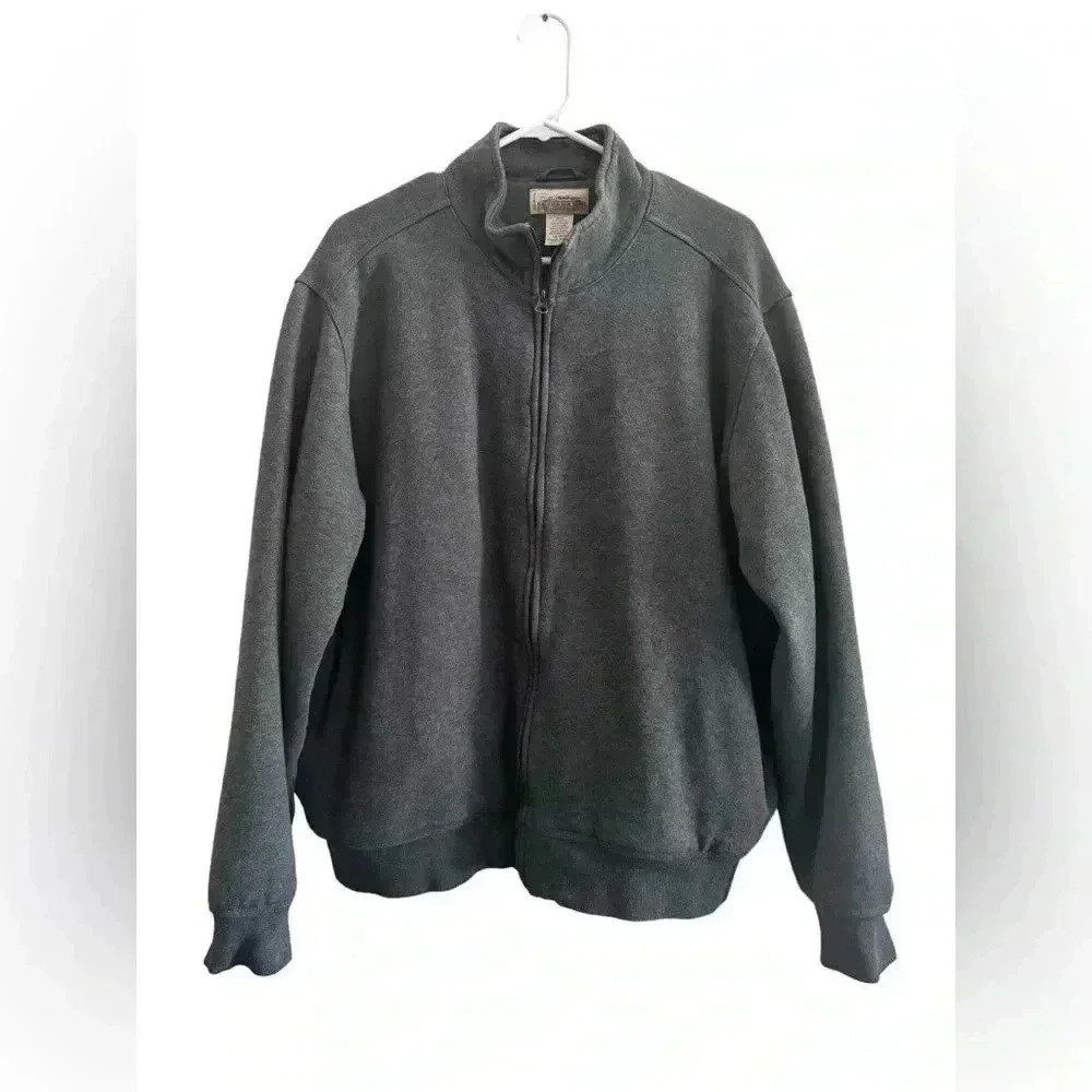 L.L. Bean Katahdin Iron Works Sherpa Lined Full Zip Sweatshirt